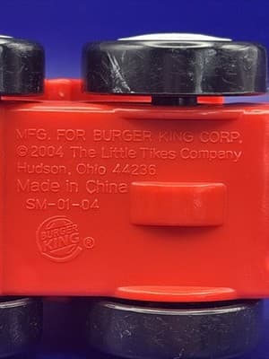 Vintage Tikes Choo Choo Zoo Train is a red plastic toy train Untested - Thumbnail 8