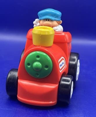 Vintage Tikes Choo Choo Zoo Train is a red plastic toy train Untested - Thumbnail 2