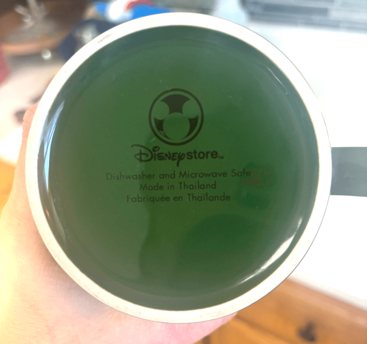 Disney Store Mickey Mouse Christmas Holiday Mug Green Red Santa Hat Thailand Cer - Thumbnail 6