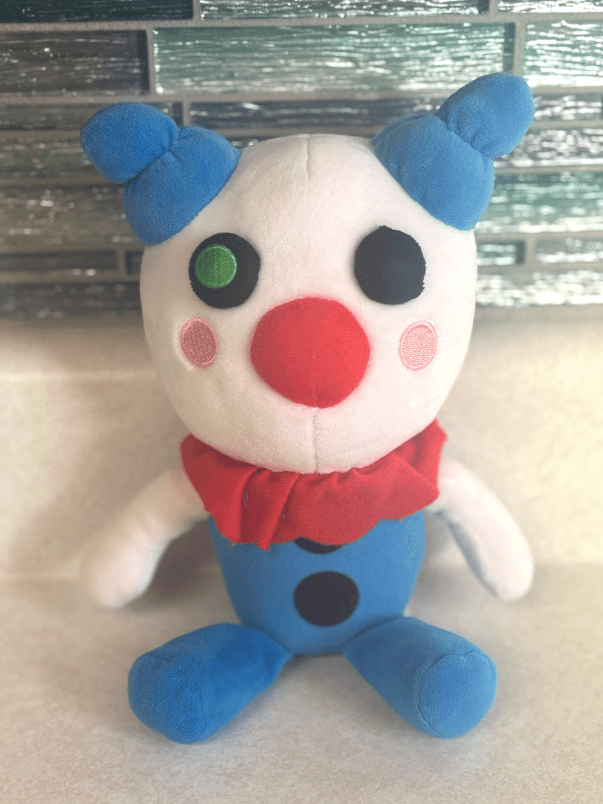 Piggy Roblox Clowny Plush 10 Inch White Blue Mini Toon Stuffed Animal Toy