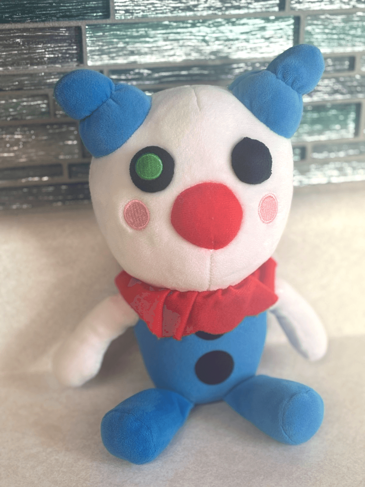 Piggy Roblox Clowny Plush 10 Inch White Blue Mini Toon Stuffed Animal Toy - Thumbnail 2