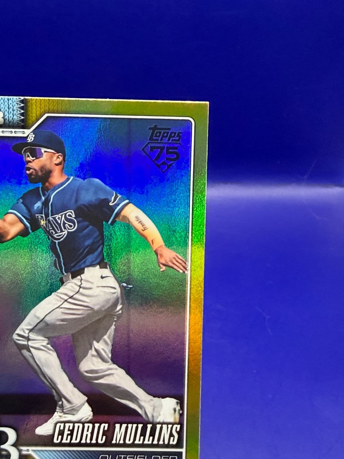 2026 Topps Series 2 Cedric Mullins #690 Yellow Rainbow Foil 001/399 Rays - Thumbnail 4