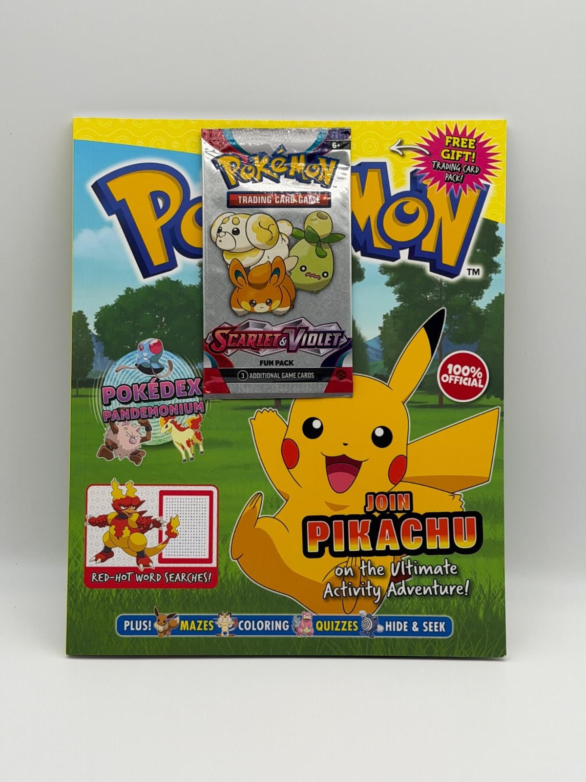 Official Pokemon Activity Magazine w/ Sealed Scarlet & Violet Fun Pack