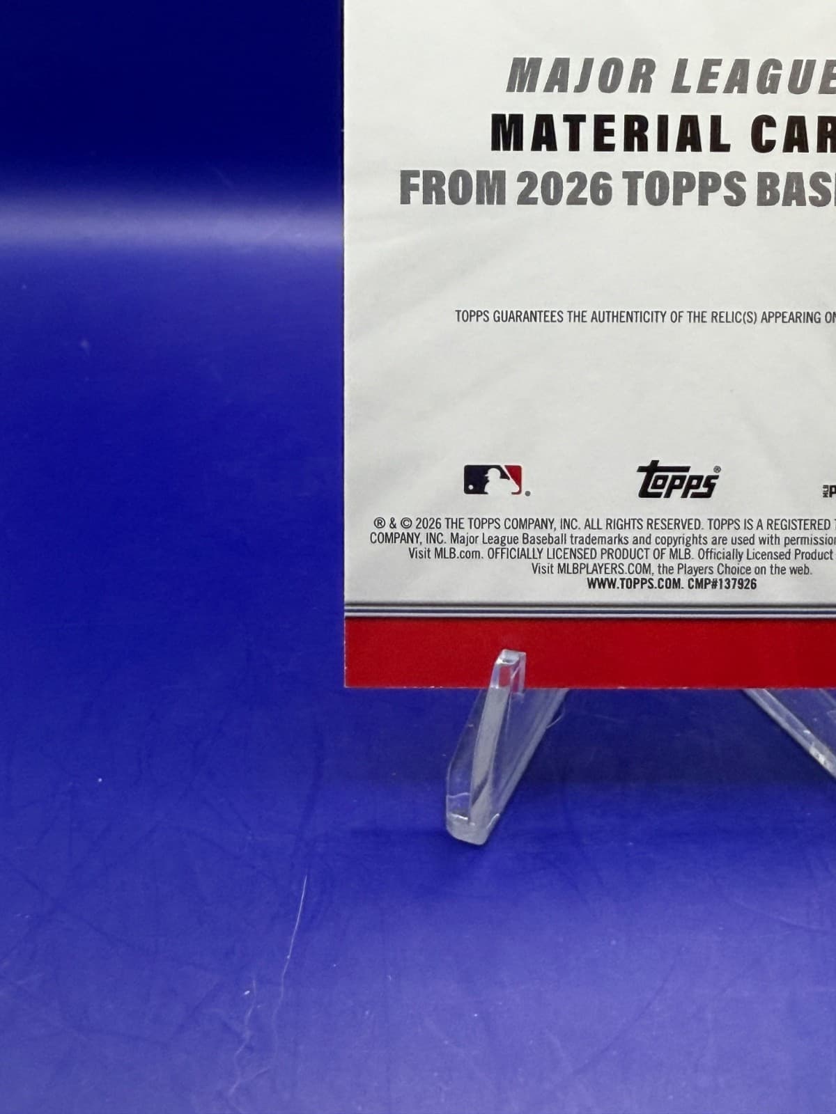 2026 Topps Series 2 Pete Crow-Armstrong MLM2-PC Blue Relic /150 Cubs - Thumbnail 6