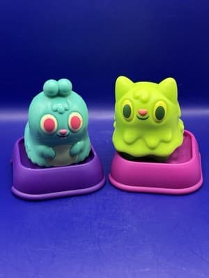 2025 Wendy's My Strange Pet "Slime Cat" AND “Slug Bunny” Meal Toy Wendys No Bag