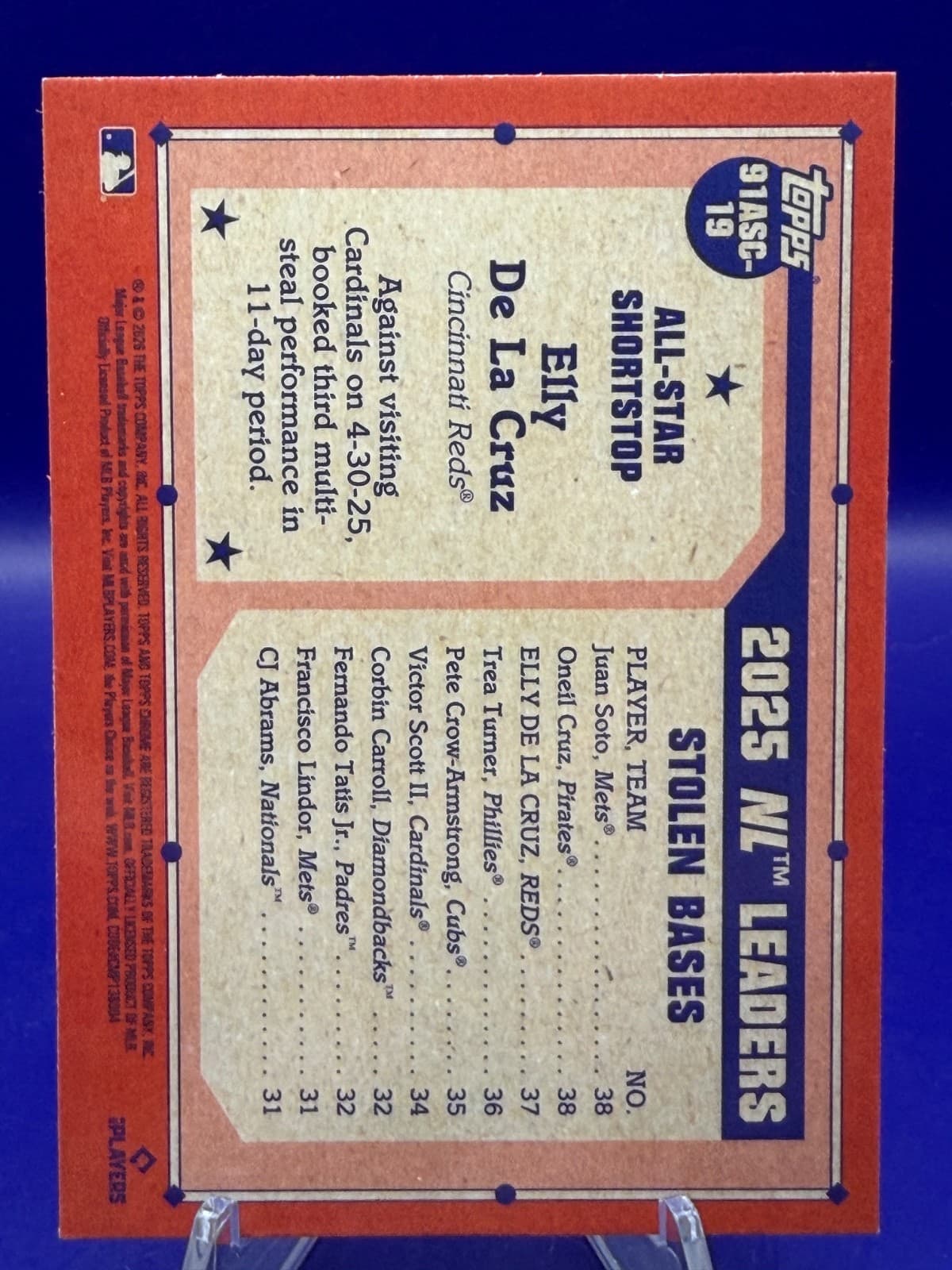 2026 Topps Series 2 Elly De La Cruz #91ASC-19 All-Star Silver Pack Mojo - Thumbnail 6