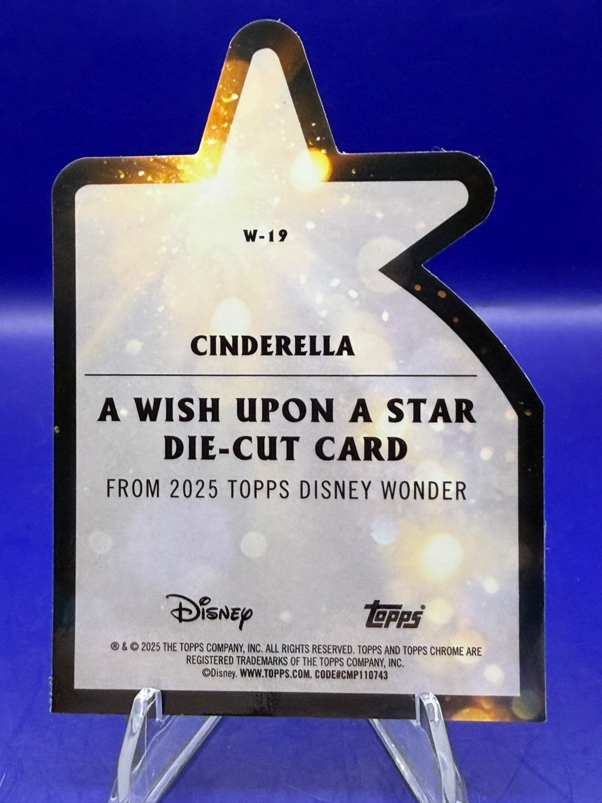 2025 Topps Disney Wonder Cinderella W-19 Wish Upon a Star Chrome Die-Cut - Thumbnail 2