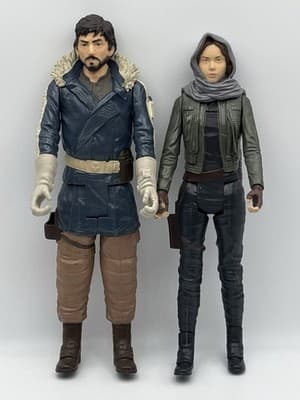 Star Wars Lot Jyn Erso Cassian Andor Rogue One Large Disney 12" Toys No Accessor