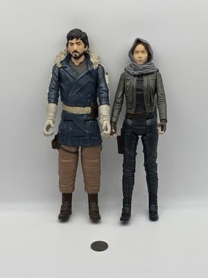 Star Wars Lot Jyn Erso Cassian Andor Rogue One Large Disney 12" Toys No Accessor - Thumbnail 2