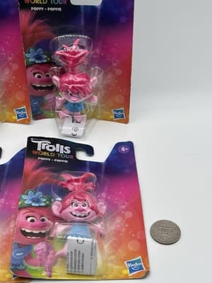 6 Trolls World Tour Poppy Action Figure Lot DreamWorks Hasbro 2020 Character New - Thumbnail 3