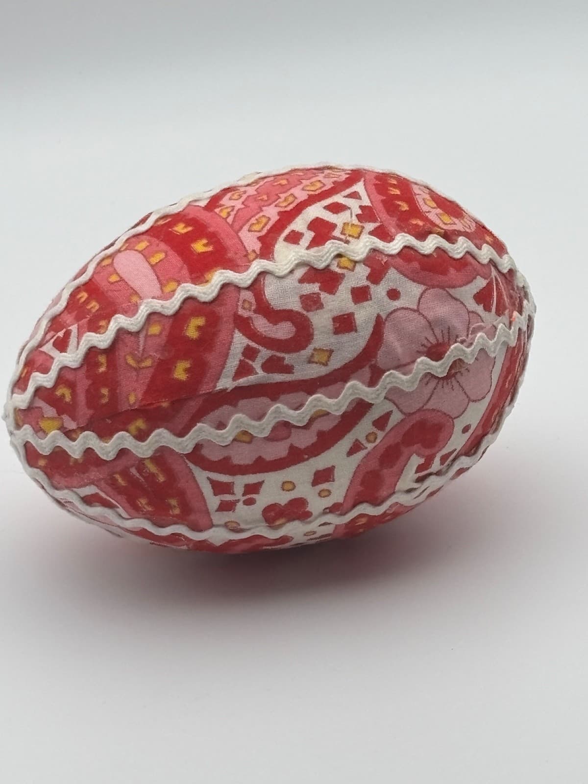 Handmade Fabric Easter Eggs Lot of 4 Floral Spring Bowl Fillers Ornaments - Thumbnail 8