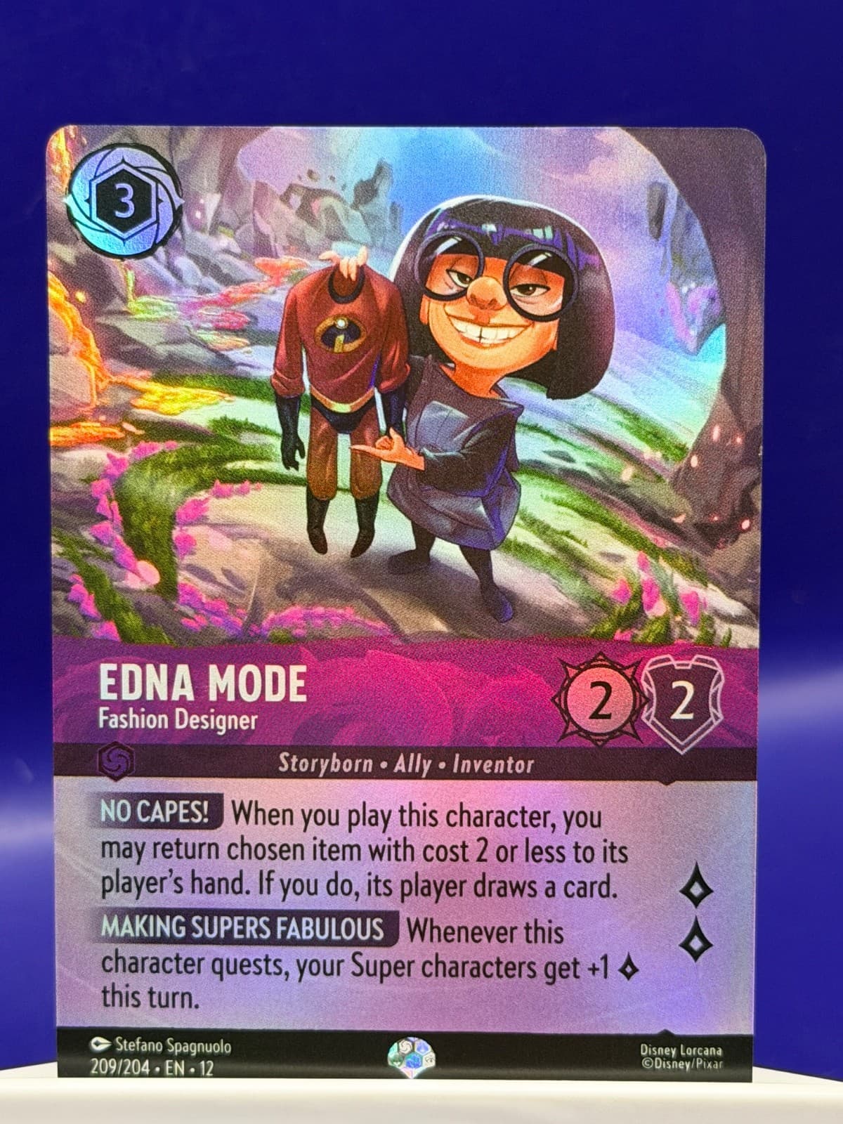 Disney Lorcana Wilds Unknown Edna Mode Fashion Designer Epic Foil 209/204