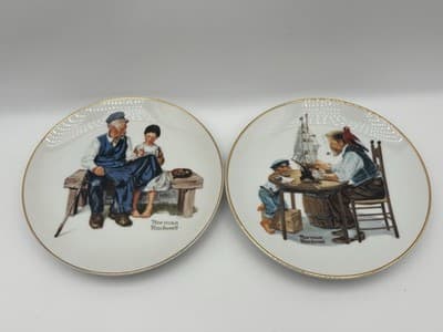 2 Lot Norman Rockwell's “For A Good Boy” “The Lighthouse Keepers Daughter” 1984.