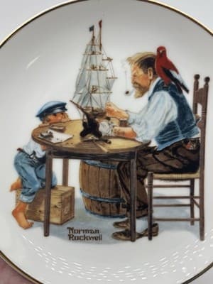2 Lot Norman Rockwell's “For A Good Boy” “The Lighthouse Keepers Daughter” 1984. - Thumbnail 2