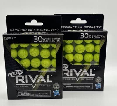 Nerf Rival Precision Battling 25X High Impact Rounds Refill Pack Lot of 2 NEW