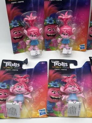 6 Trolls World Tour Poppy Action Figure Lot DreamWorks Hasbro 2020 Character New - Thumbnail 2
