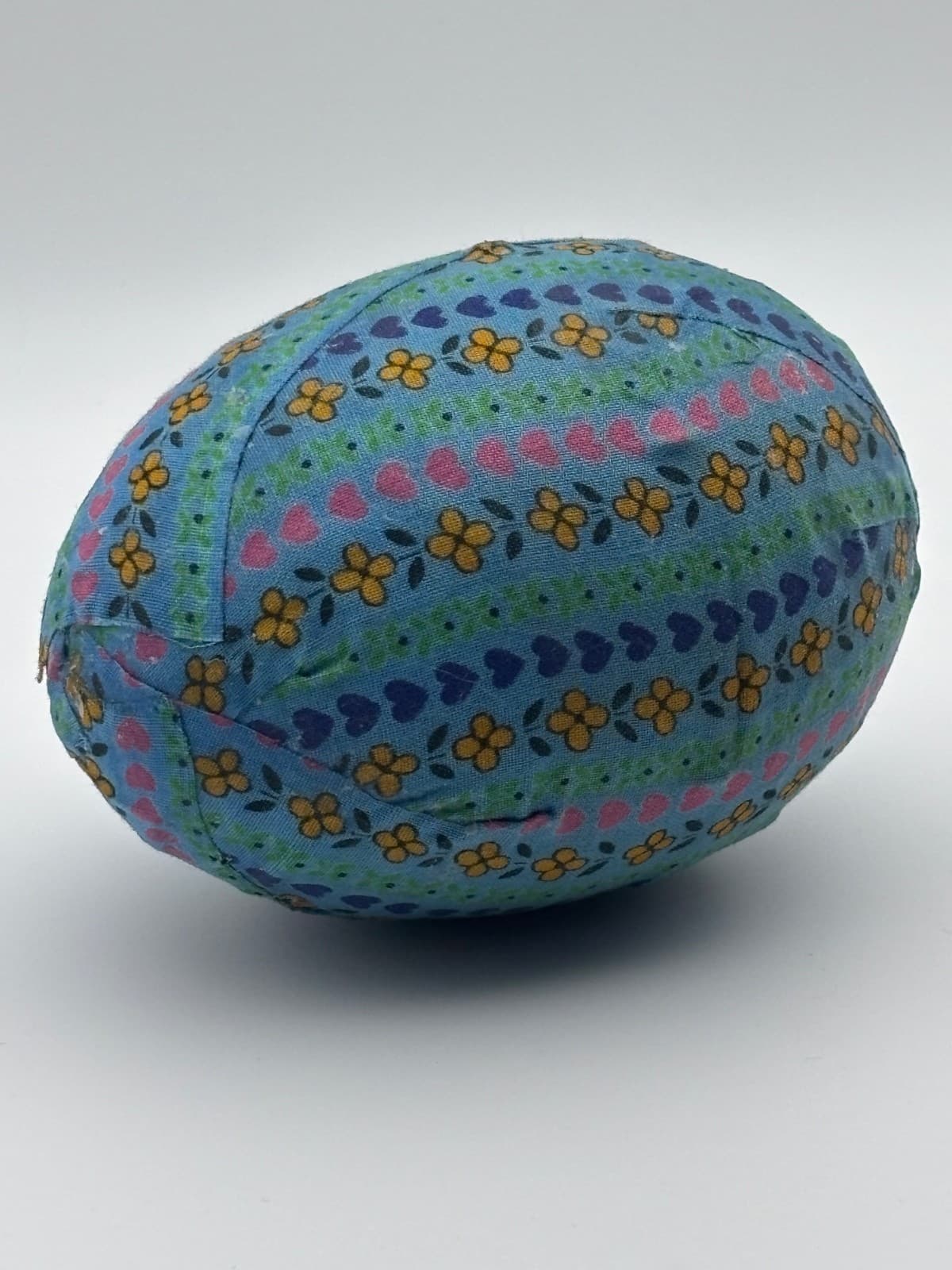 Handmade Fabric Easter Eggs Lot of 4 Floral Spring Bowl Fillers Ornaments - Thumbnail 4