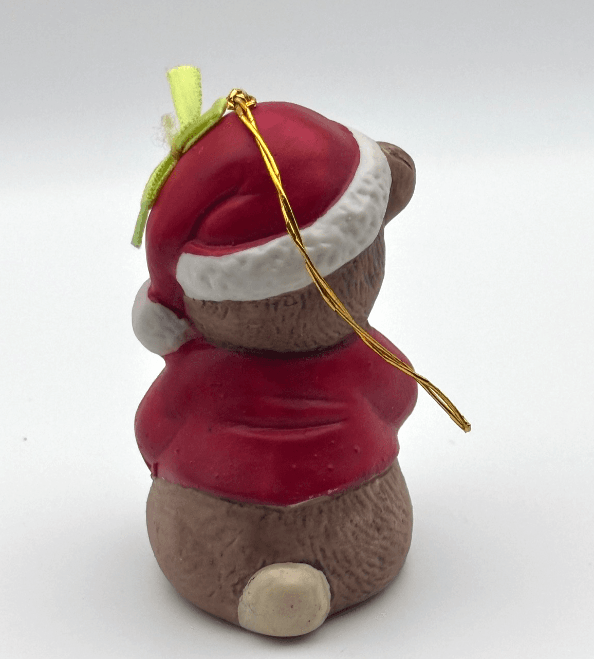 Vintage Giftco Holly Bells 1986 Bear Ornament with Box - Thumbnail 5