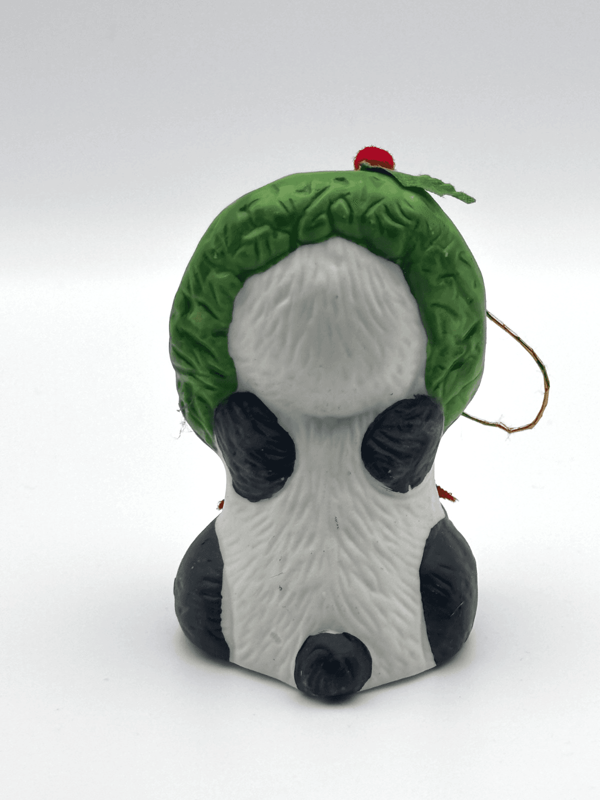 Vintage Holly Bella Giftco Inc Panda Bear Christmas Ornament Bell 1986 Taiwan - Thumbnail 3