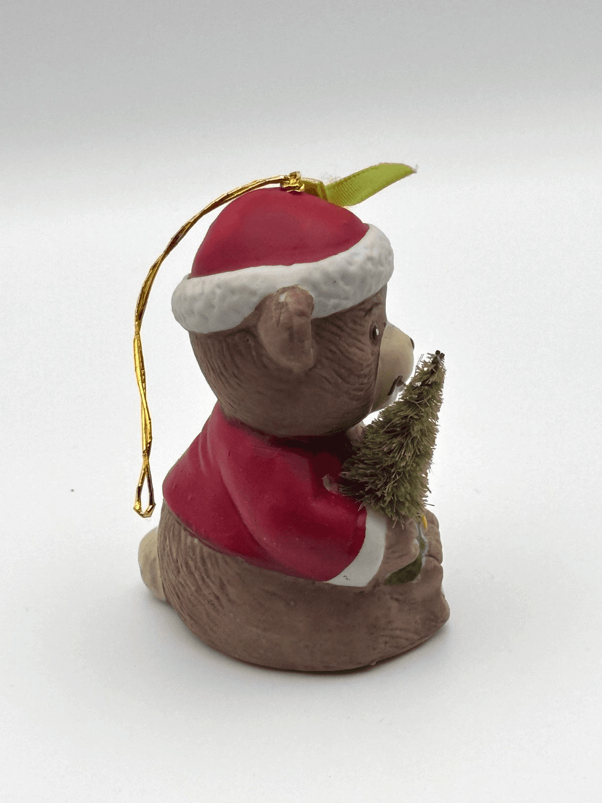 Vintage Giftco Holly Bells 1986 Bear Ornament with Box - Thumbnail 3