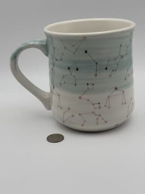 Stay Wild Moon Child Coffee Tea Mug Cup Constellation And Stars Pale Blue Cerami - Thumbnail 2