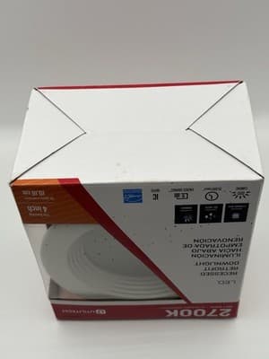 Utilitech LED 2700K Soft White 600 Lumens Recessed Retrofit Downlight | Fits 4” - Thumbnail 4