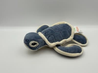 Eco Pals Blue White Turtle Plush Toy Nature Planet Sea Turtle 9" USED - Thumbnail 2