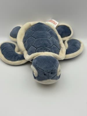 Eco Pals Blue White Turtle Plush Toy Nature Planet Sea Turtle 9" USED - Thumbnail 4