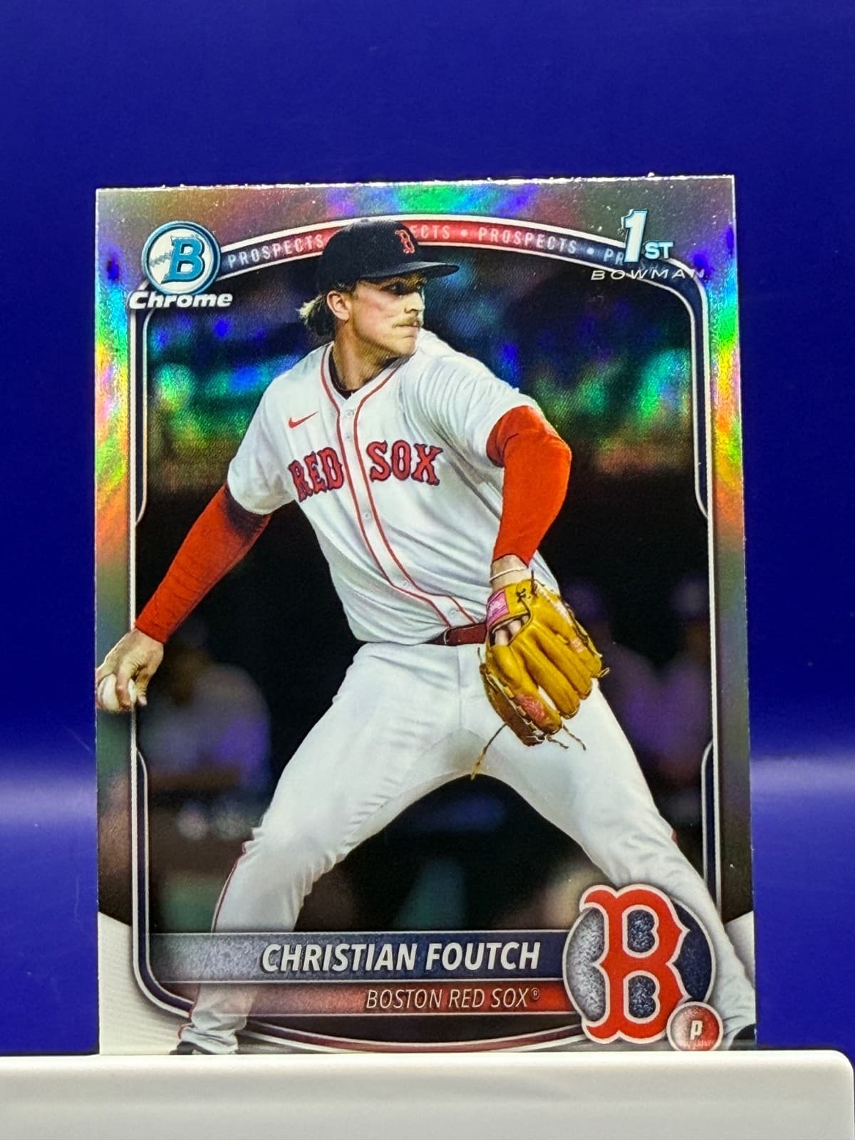 2025 Bowman Chrome Christian Foutch 1st Bowman Refractor BDC-127 Red Sox