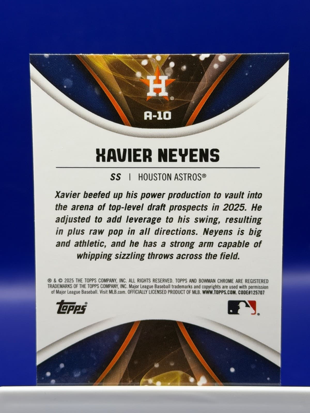 2025 Bowman Draft - Axis Xavier Neyens #A-10 (RC) - Thumbnail 2