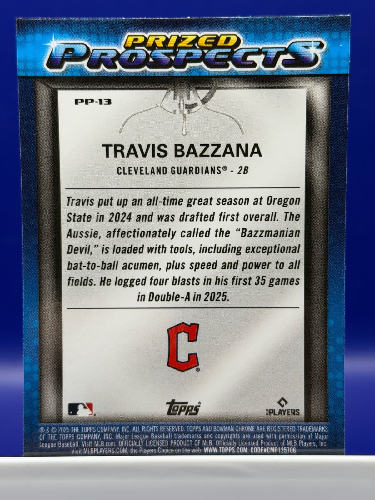 2025 Bowman Draft - Prized Prospects Travis Bazzana #PP-13 (RC) - Thumbnail 2