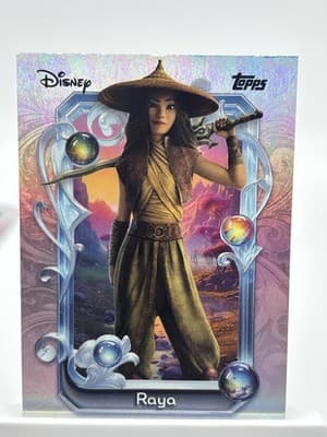 Topps Disney Pink Parallel Lot 10 Cards Cinderella Snow White Merida Raya Anna - Thumbnail 5