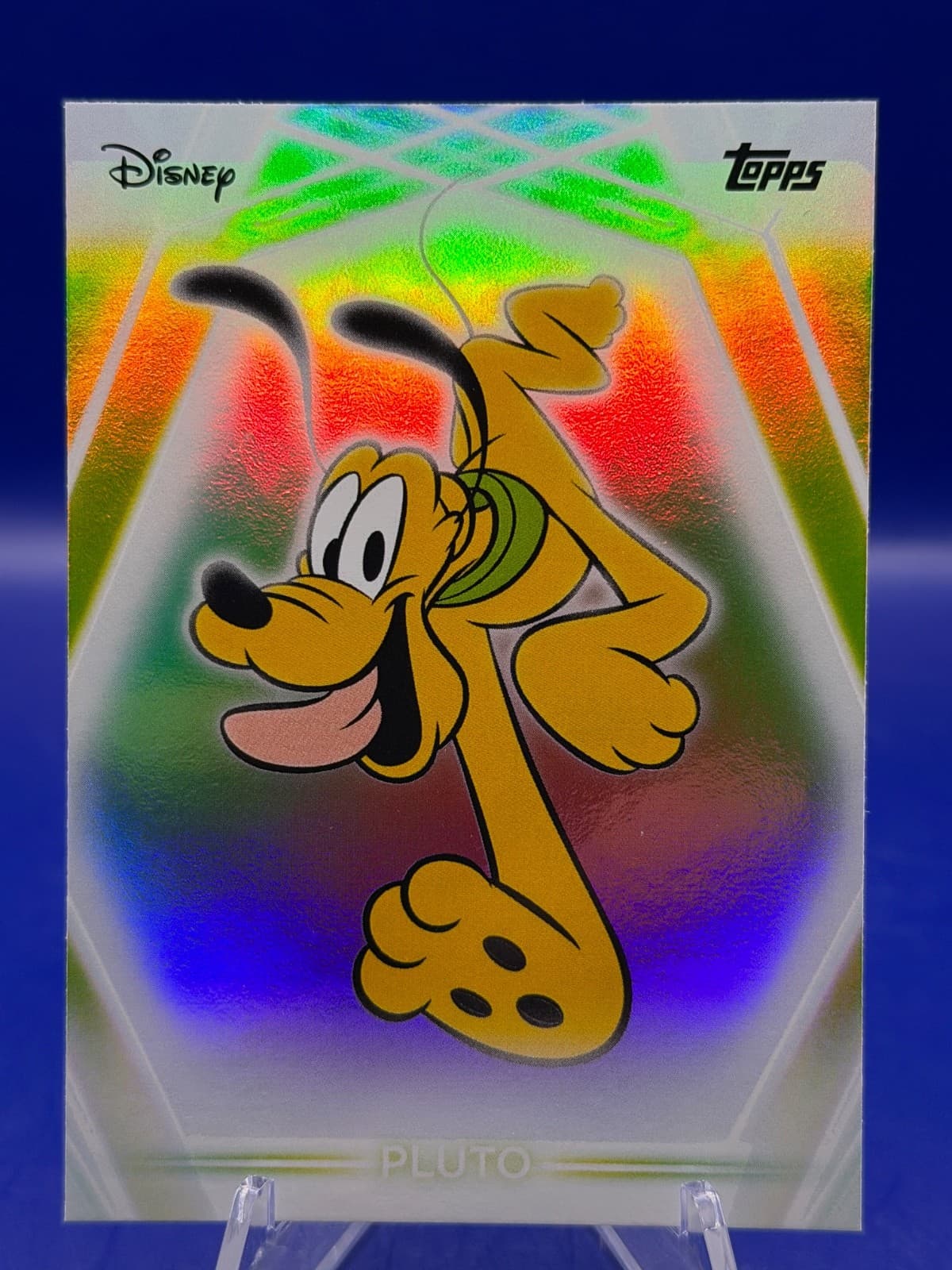 2026 Topps Disney Neon Pluto #198 Rainbow Foilboard Disney Icon NM