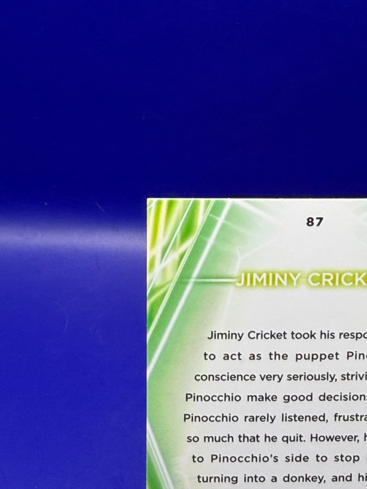 2026 Topps Disney Neon Jiminy Cricket #87 Rainbow Foilboard Pinocchio NM - Thumbnail 7