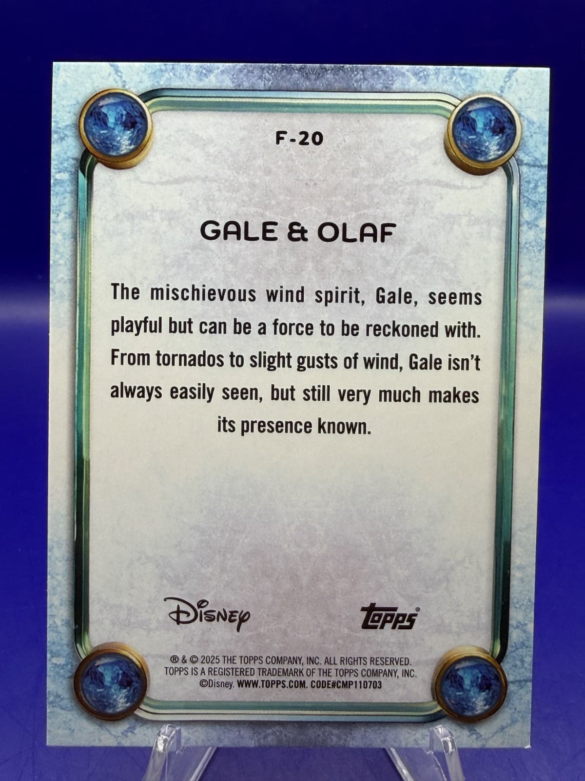 2025 Topps Disney Wonder Gale Olaf #F-20 Frozen Foil Character Variation NM - Thumbnail 7