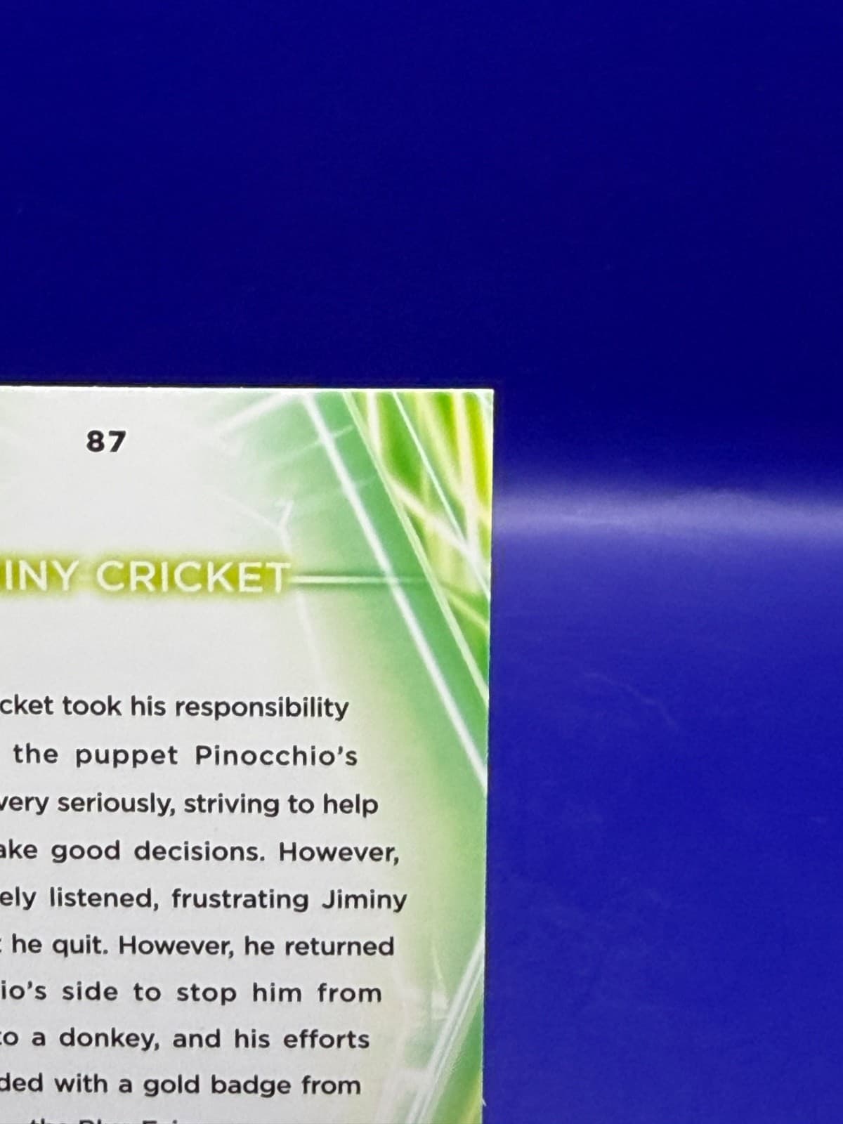 2026 Topps Disney Neon Jiminy Cricket #87 Rainbow Foilboard Pinocchio NM - Thumbnail 8