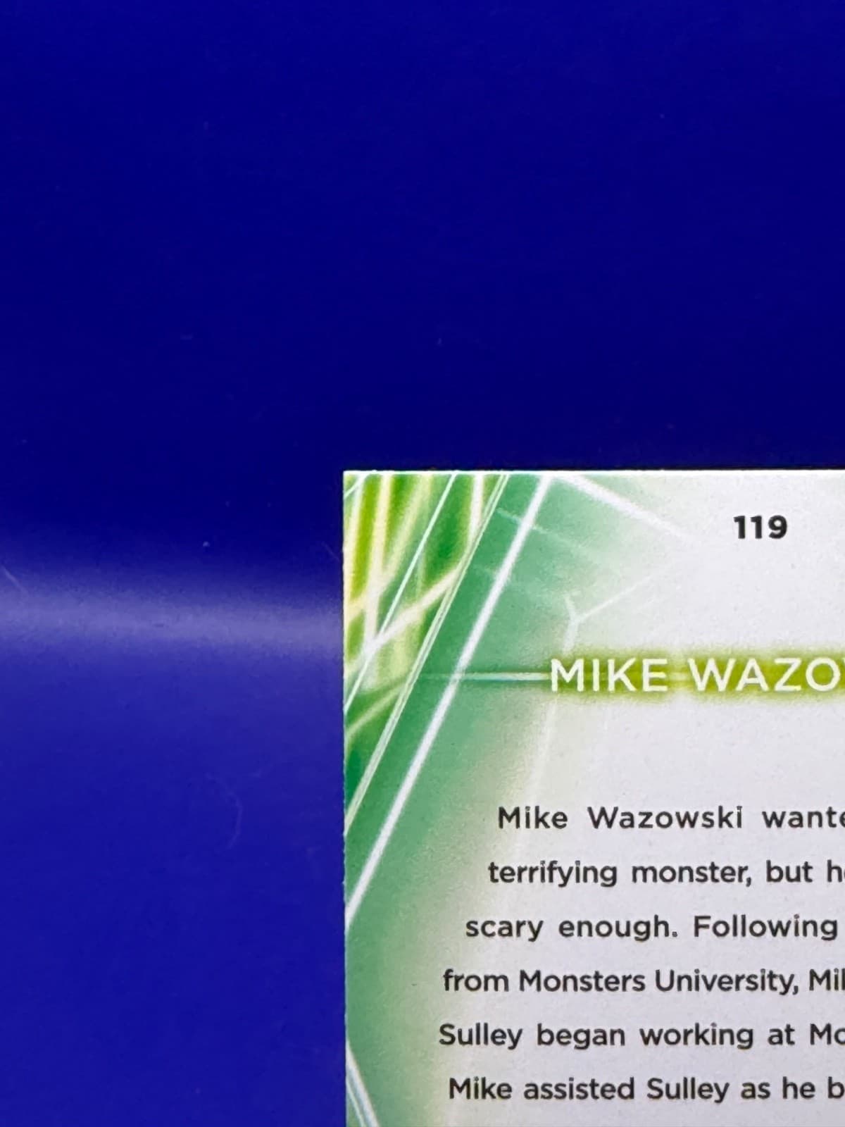 2026 Topps Disney Neon Mike Wazowski #119 Rainbow Foilboard Pixar NM - Thumbnail 7