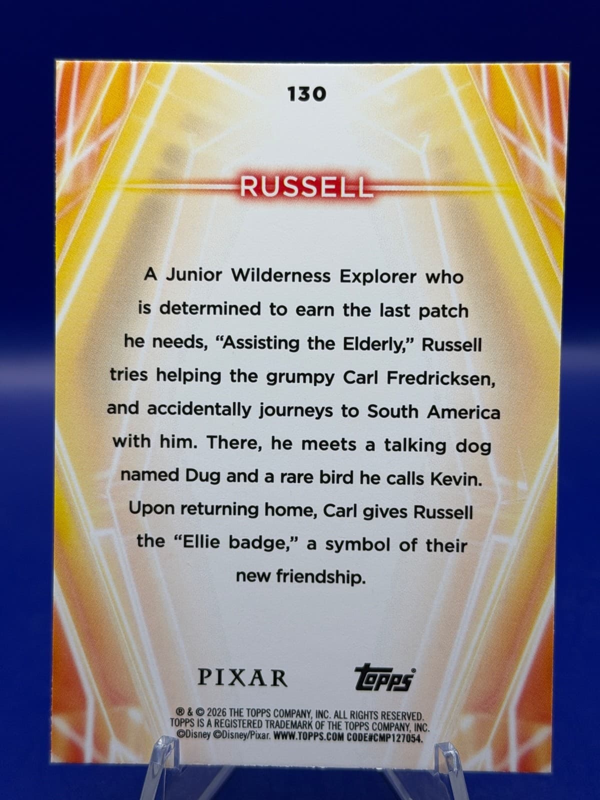 2026 Topps Disney Neon Russell #130 Base Up Pixar Disney NM - Thumbnail 2