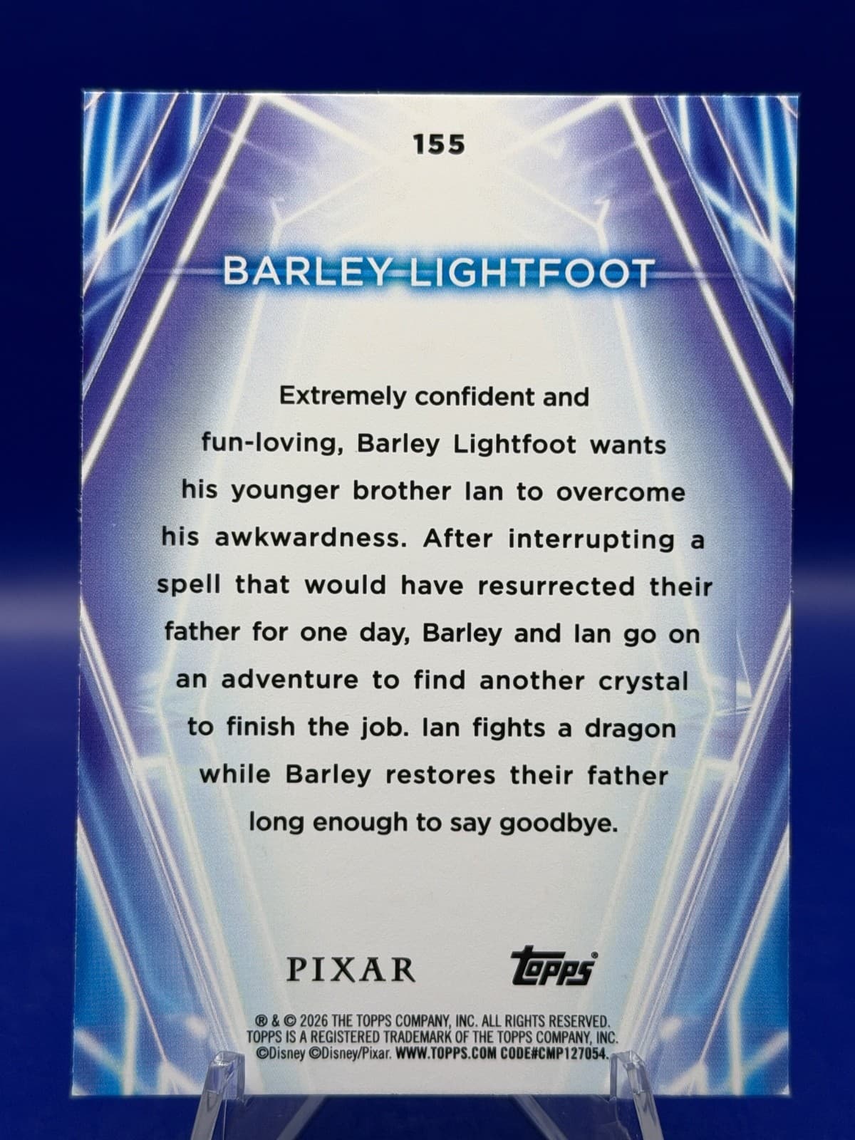 2026 Topps Disney Neon Barley Lightfoot #155 Base Onward Pixar NM - Thumbnail 2