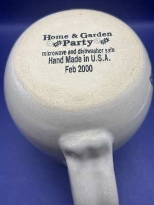 Home & Garden Party Mug Magnolia Floral Hand Made 2000 Vintage Mug Cup Ceramic - Thumbnail 6