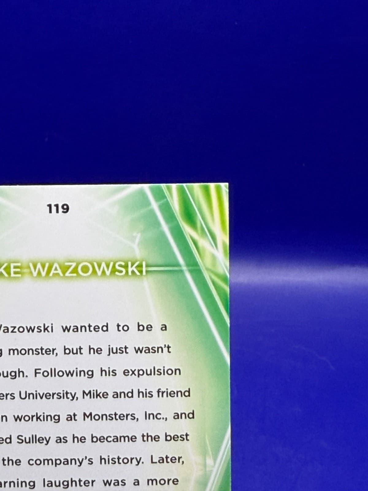 2026 Topps Disney Neon Mike Wazowski #119 Rainbow Foilboard Pixar NM - Thumbnail 8