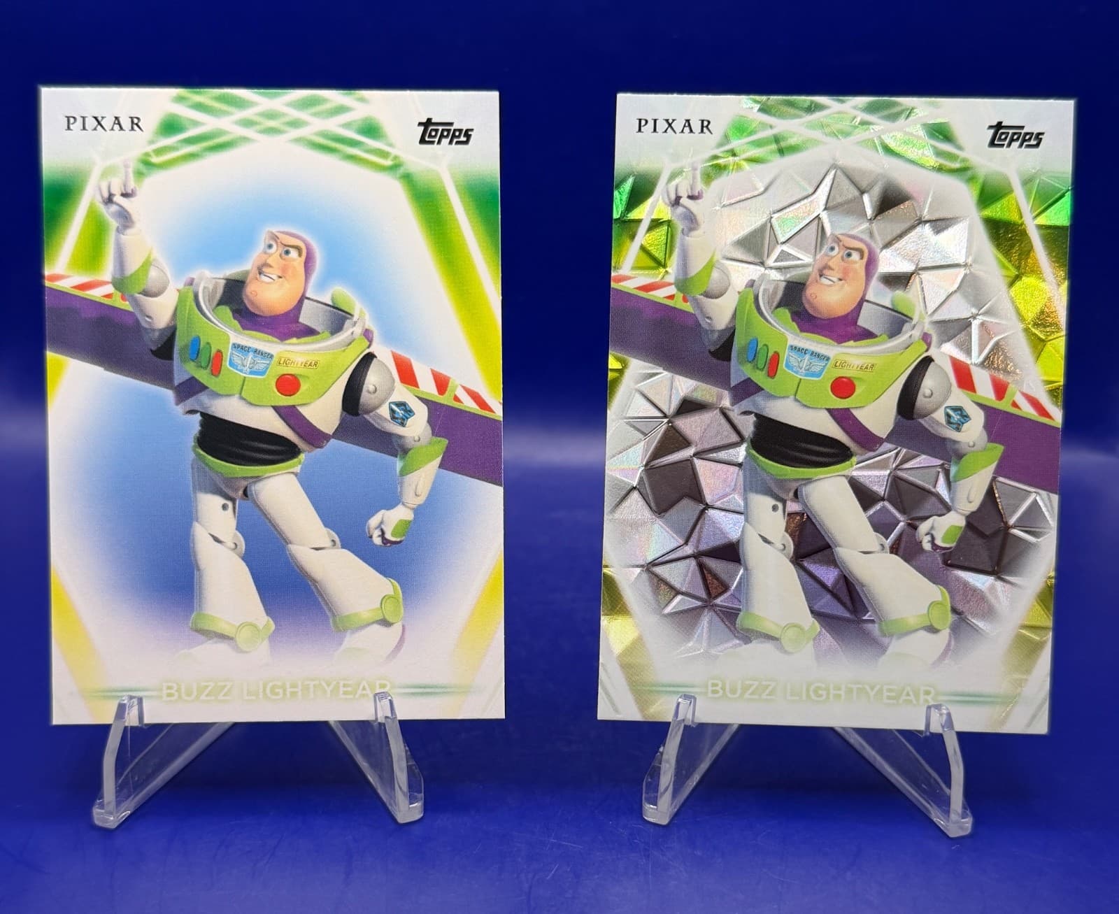 2026 Topps Disney Neon Buzz Lightyear #31 Base Diamante 2 Card Lot NM