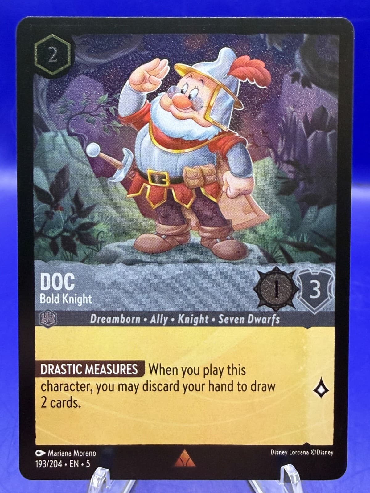 Lorcana Shimmering Skies Doc Bold Knight #193/204 Foil NM