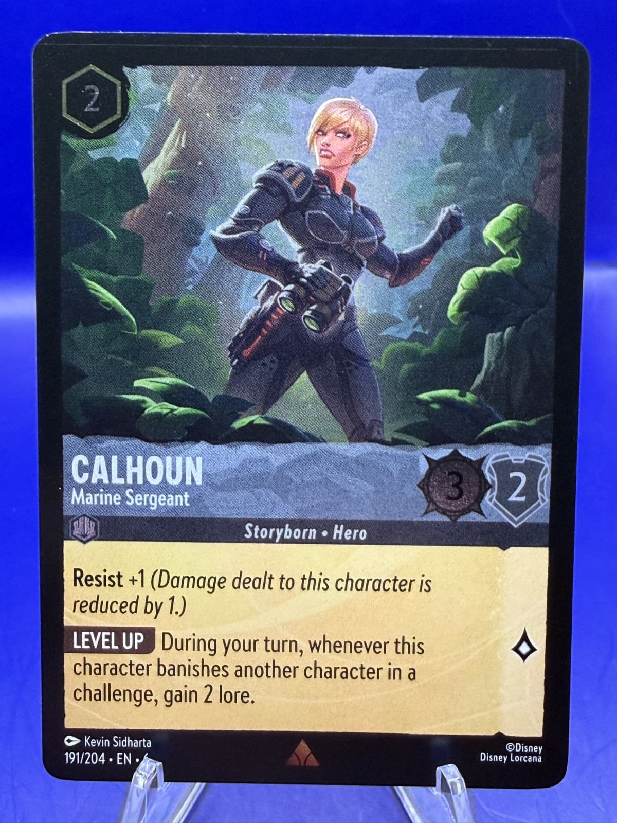 Lorcana Azurite Sea Calhoun Marine Sergeant #191/204 Foil NM