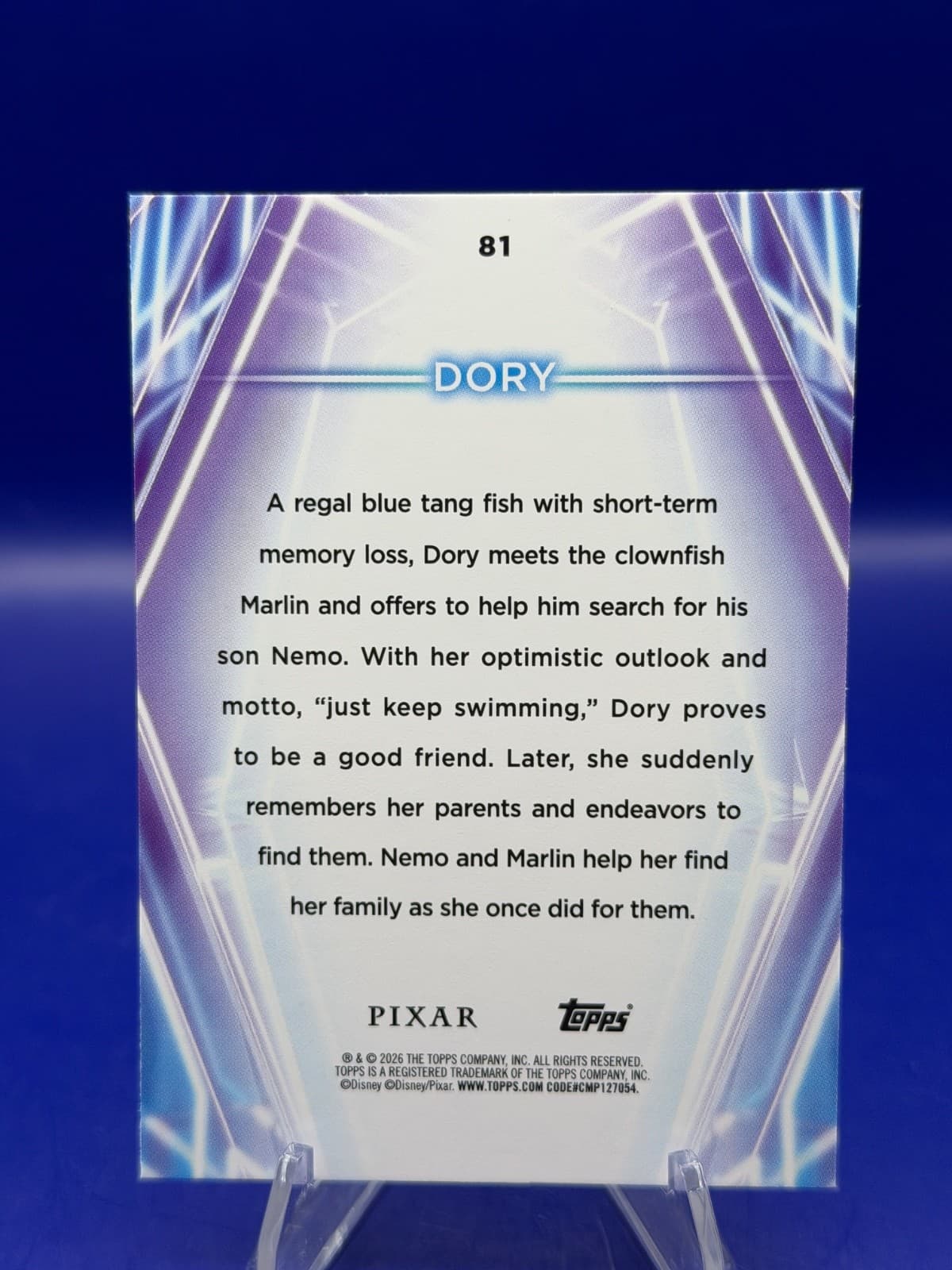 2026 Topps Disney Neon Dory #81 Rainbow Foilboard Finding Nemo NM - Thumbnail 6