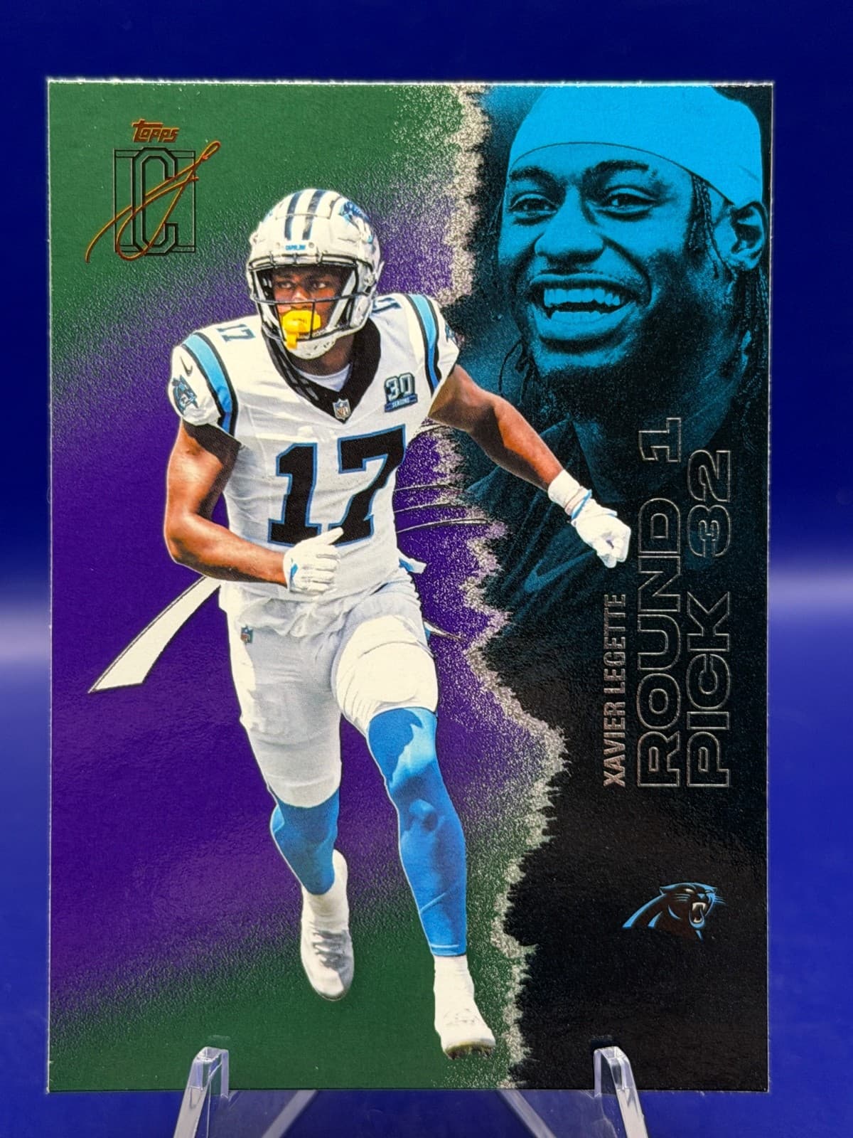 2025 Topps Signature Class Xavier Legette #65 Green Purple Panthers NM