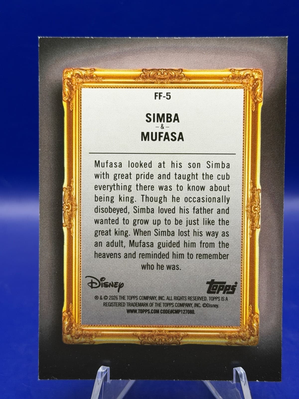 2026 Topps Disney Neon Family First Simba Mufasa #FF-5 Lion King NM - Thumbnail 6