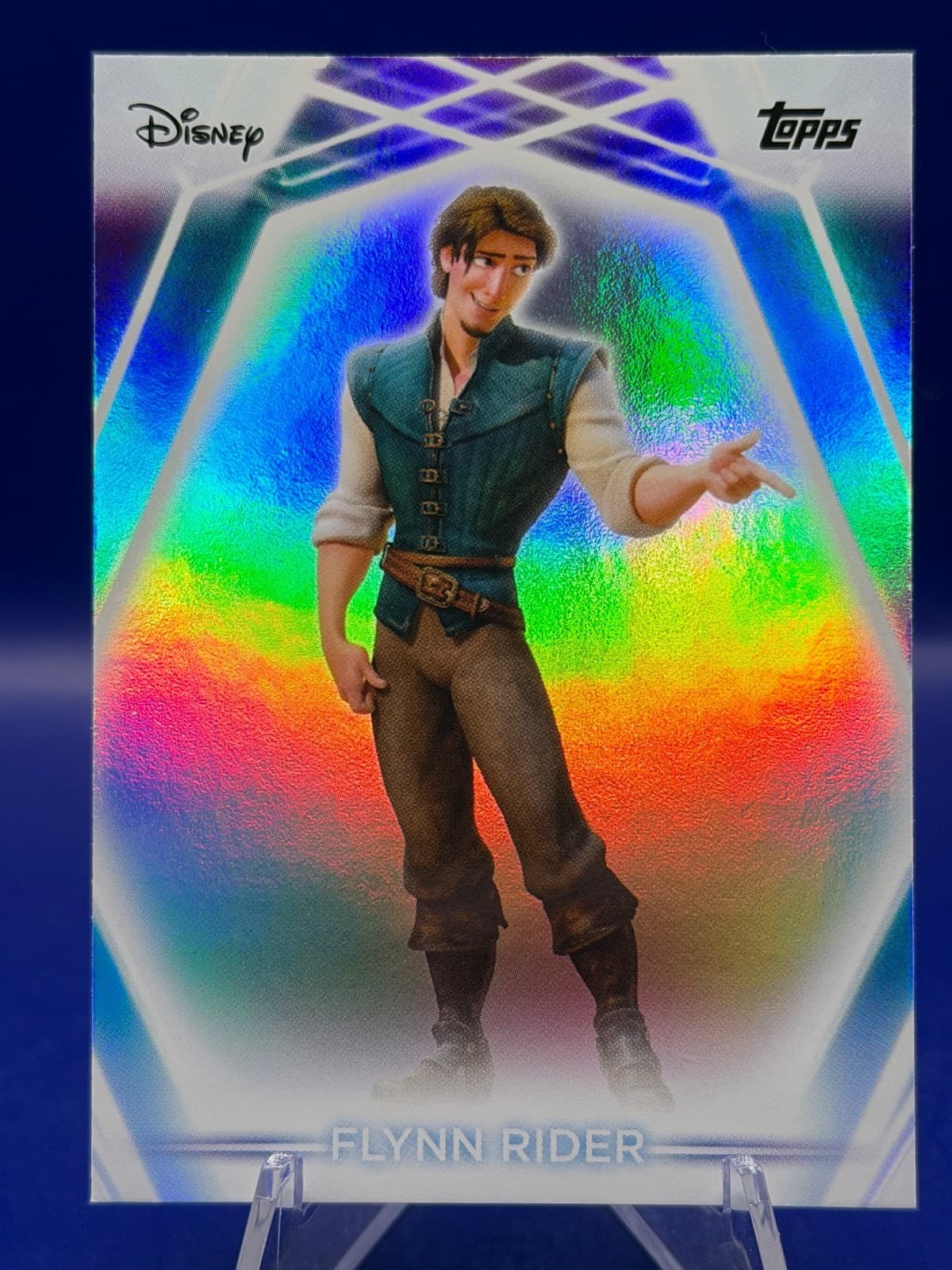 2026 Topps Disney Neon Flynn Rider #60 Rainbow Foilboard Tangled NM