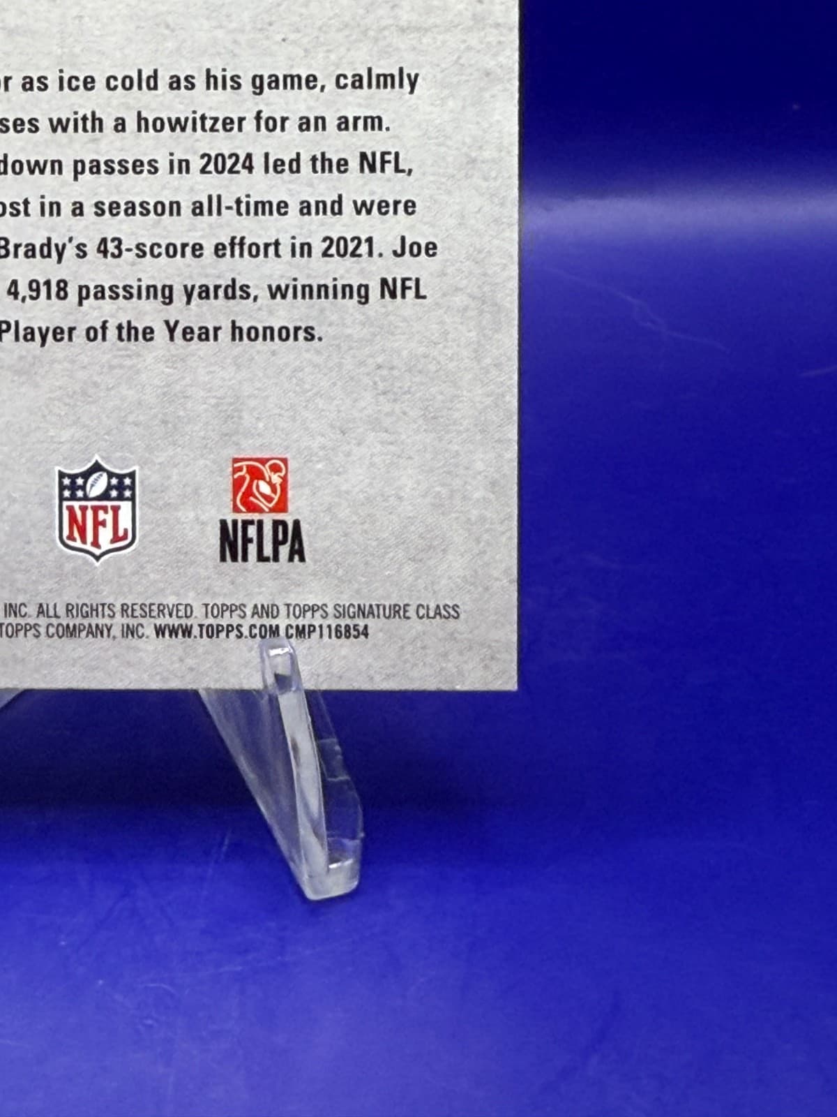 2025 Topps Signature Class Joe Burrow #13 White Bengals QB NM - Thumbnail 9