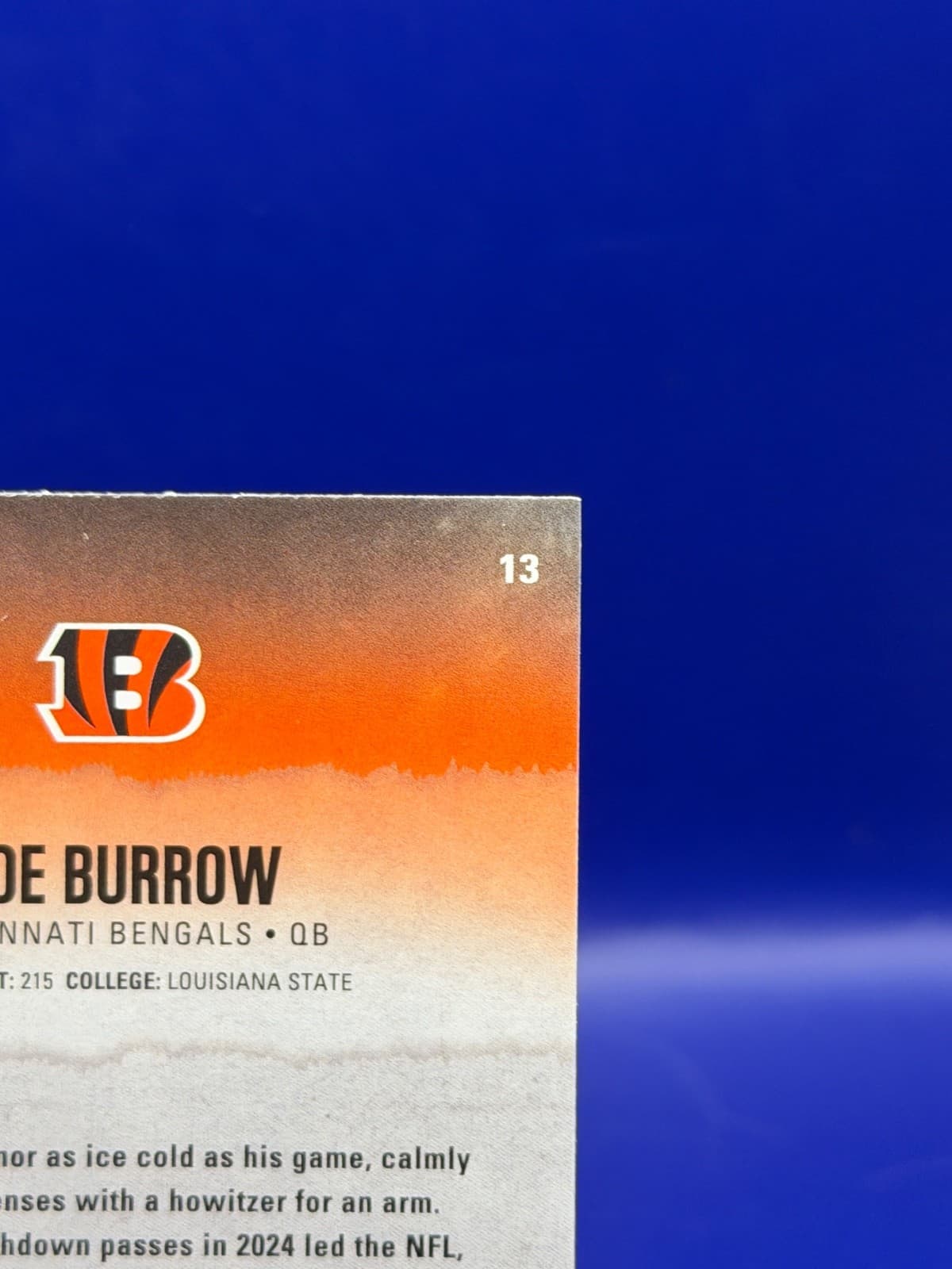 2025 Topps Signature Class Joe Burrow #13 White Bengals QB NM - Thumbnail 8